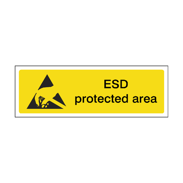 ESD Protected Area Safety Sign | Safety-Label.co.uk