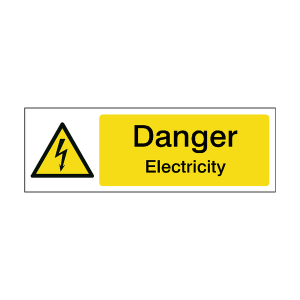 Danger Electricity Safety Sign | Safety-Label.co.uk