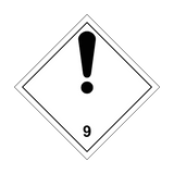 Dangerous Goods 9 Exclamation Sticker | Safety-Label.co.uk
