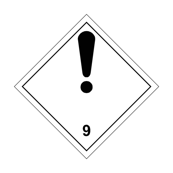 Dangerous Goods 9 Exclamation Sticker | Safety-Label.co.uk