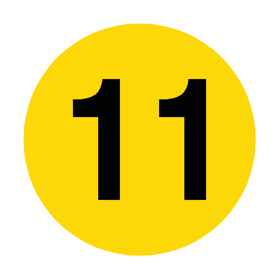 Number 11 Floor Marker | Safety-Label.co.uk