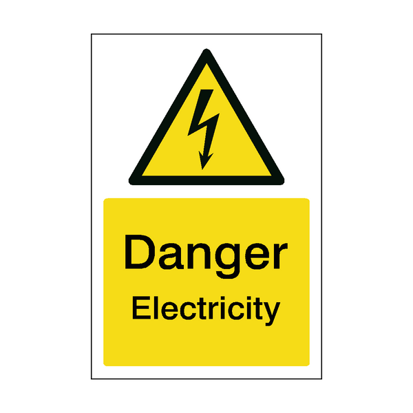 Danger Electricity Sticker | Safety-Label.co.uk