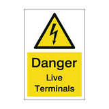 Live Terminals Safety Sign | Safety-Label.co.uk