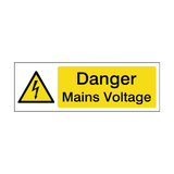 Mains Voltage Safety Sign | Safety-Label.co.uk