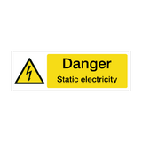 Danger Static Electricity Safety Sign | Safety-Label.co.uk