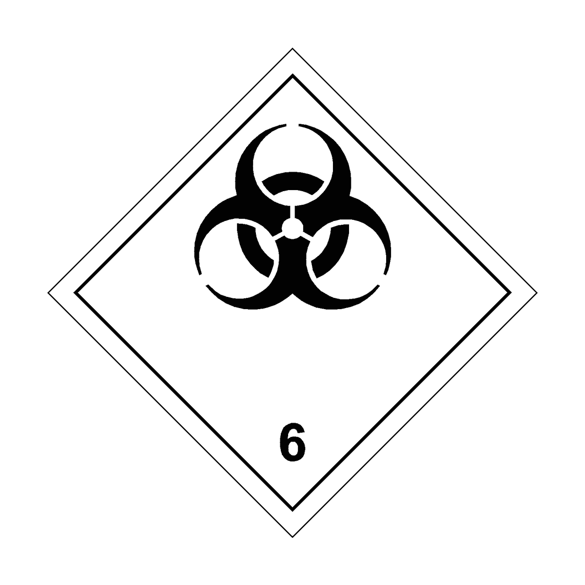 Biohazard 6 Sticker SafetyLabel.co.uk