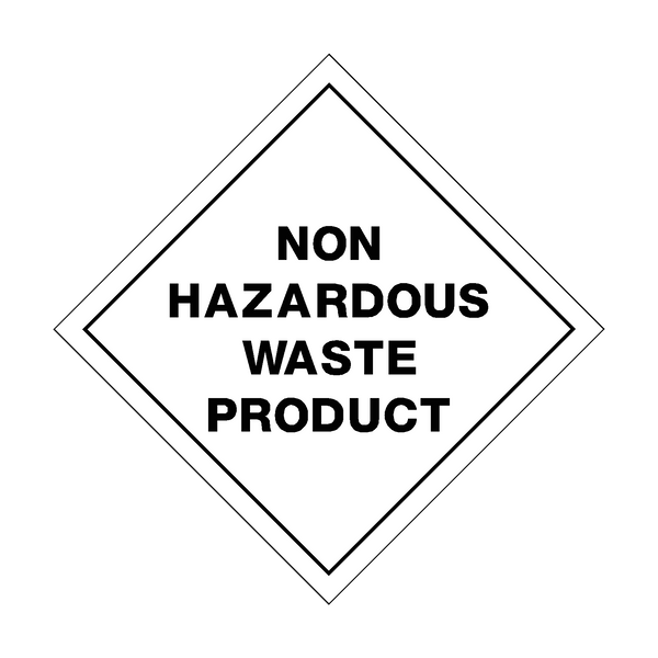 Non Hazardous Waste Product Sticker | Safety-Label.co.uk