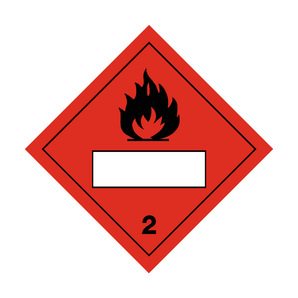 Flammable Text Box 2 Sticker | Safety-Label.co.uk