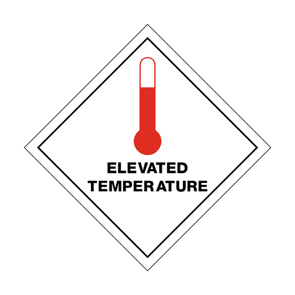 Elevated Temperature Sticker | Safety-Label.co.uk