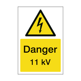 11 kV Electrical Safety Sign | Safety-Label.co.uk