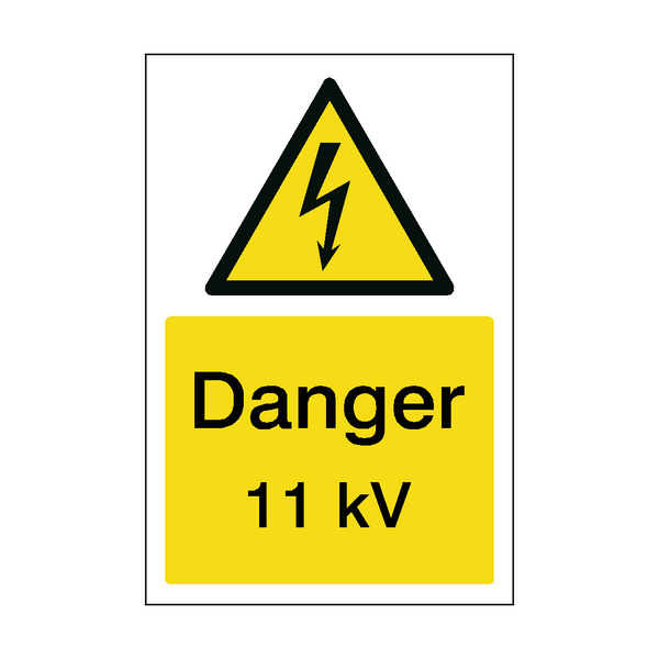 11 kV Electrical Safety Sign | Safety-Label.co.uk