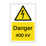 400 kV Electrical Safety Sign | Safety-Label.co.uk