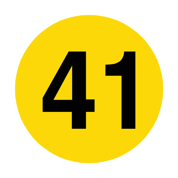 Number 41 Floor Marker | Safety-Label.co.uk