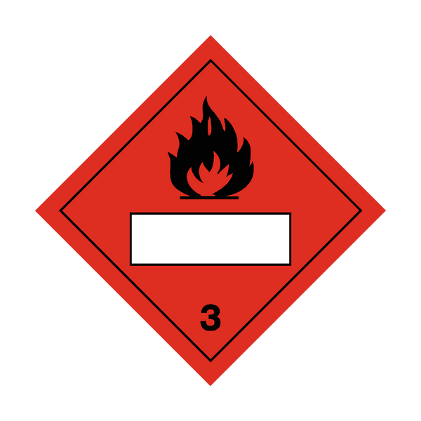 Flammable Text Box 3 Sticker | Safety-Label.co.uk