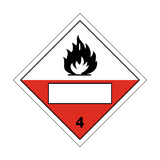 Spontaneously Combustible Text Box Sticker | Safety-Label.co.uk