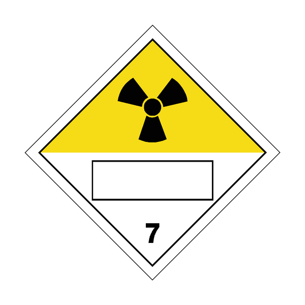 Radioactive Text Box Sticker | Safety-Label.co.uk
