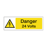 24 Volts Safety Sign | Safety-Label.co.uk