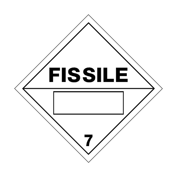 Fissile 7 Sticker | Safety-Label.co.uk