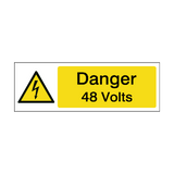 48 Volts Safety Sign | Safety-Label.co.uk