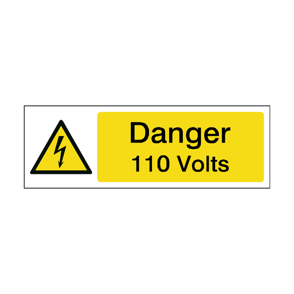 110 Volts Safety Sign | Safety-Label.co.uk