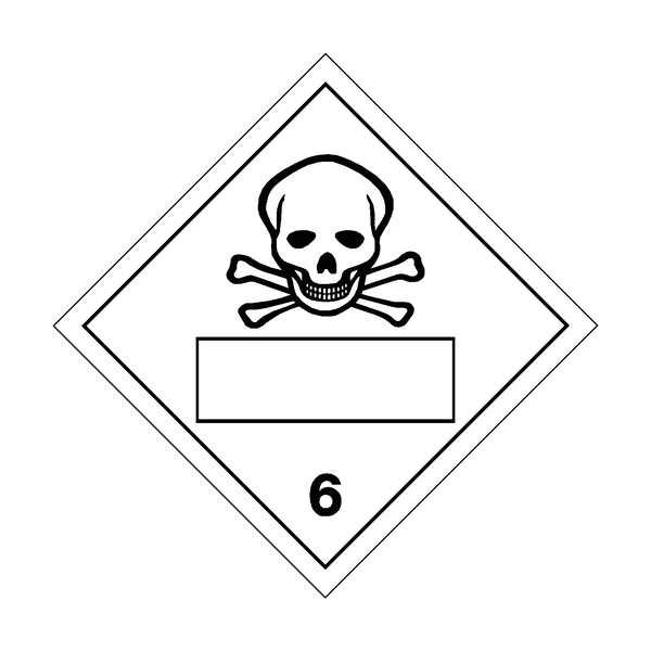 Poison 6 Text Box Sticker | Safety-Label.co.uk