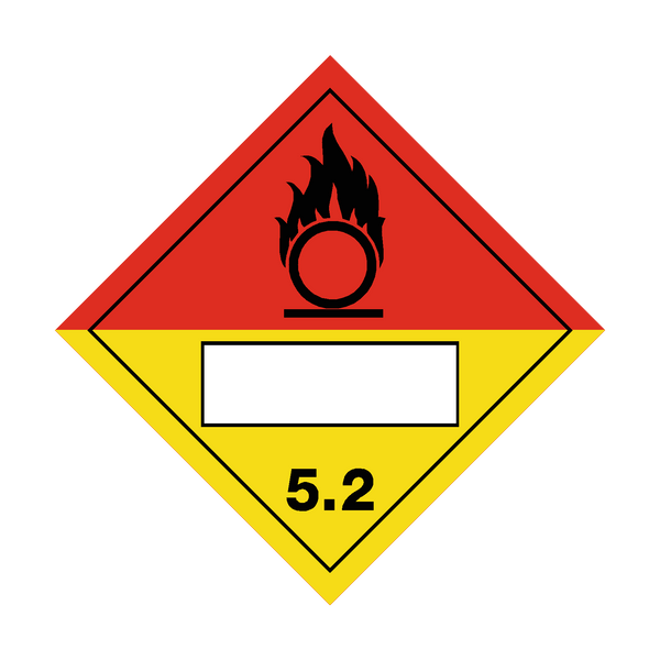 Organic Peroxide 5.2 Text Box Sticker | Safety-Label.co.uk