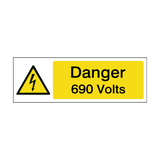 690 Volts Safety Sign | Safety-Label.co.uk