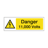 11,000 Volts Safety Sign | Safety-Label.co.uk