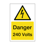 240 Volts Electrical Safety Sign | Safety-Label.co.uk