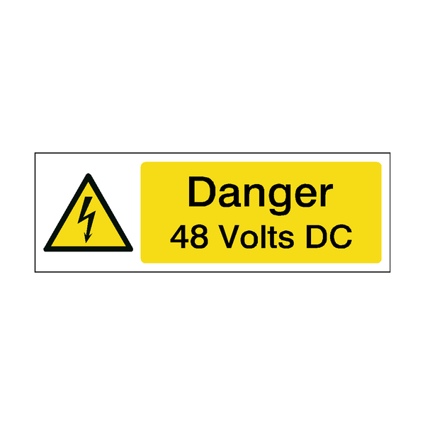 48 Volts DC Label | Safety-Label.co.uk