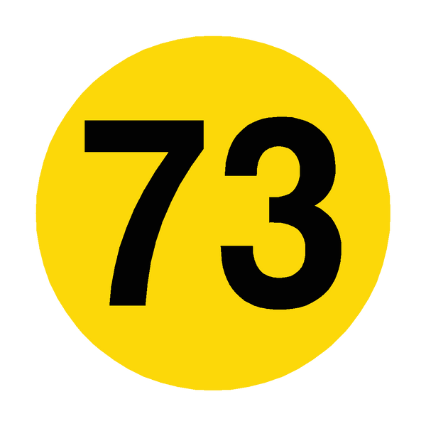 Number 73 Floor Marker | Safety-Label.co.uk