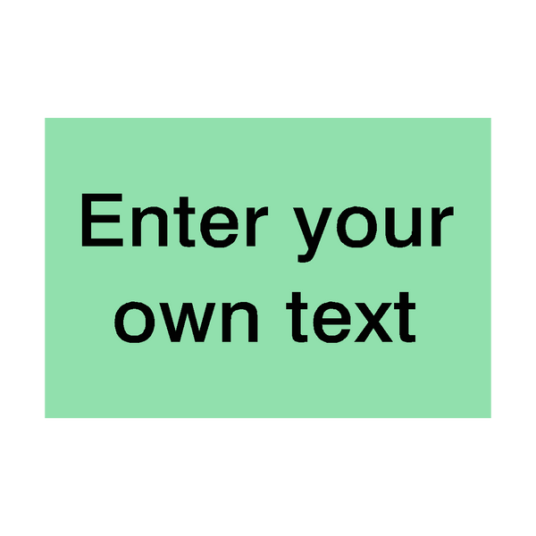 Glow In The Dark Custom Text Sticker SafetyLabel.co.uk