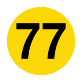 Number 77 Floor Marker | Safety-Label.co.uk