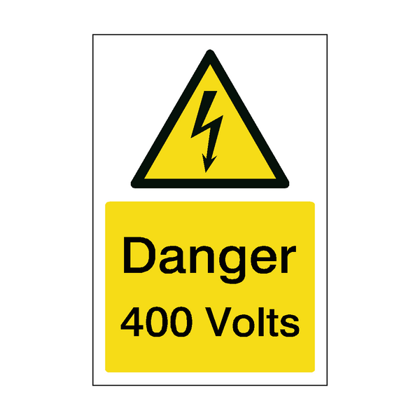 400 Volts Electrical Safety Sign | Safety-Label.co.uk