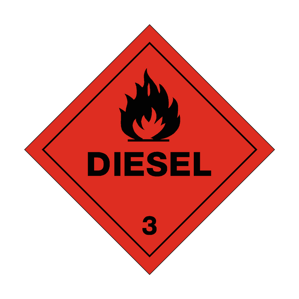 Diesel 3 Sticker | Safety-Label.co.uk