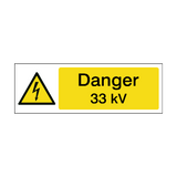 33 kV Safety Sign | Safety-Label.co.uk