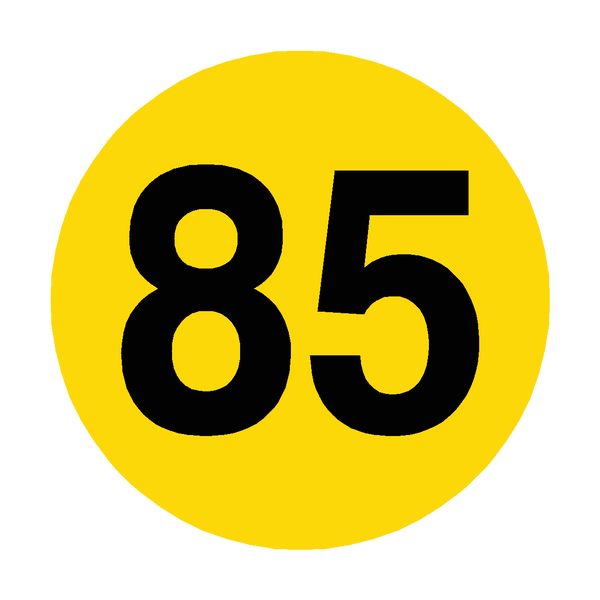 Number 85 Floor Marker | Safety-Label.co.uk