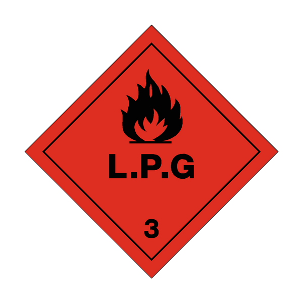 LPG 3 Sticker | Safety-Label.co.uk