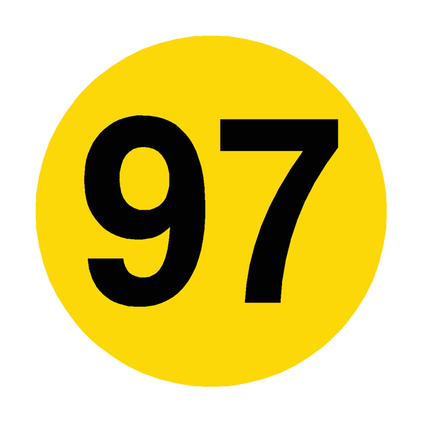 Number 97 Floor Marker | Safety-Label.co.uk