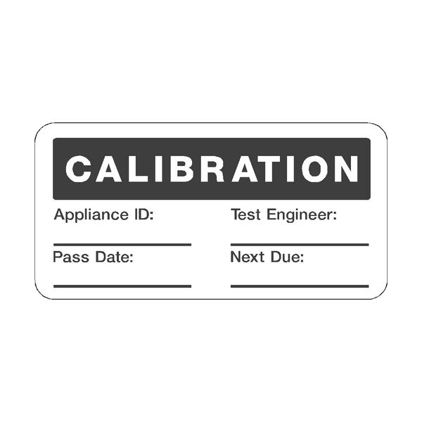 Calibration Label Safety Label Co Uk