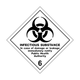 Infectious Substance 6 Sticker | Safety-Label.co.uk