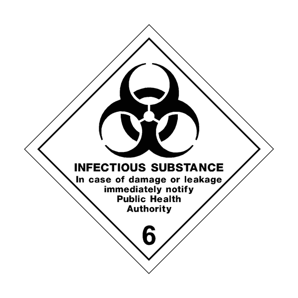 Infectious Substance 6 Sticker | Safety-Label.co.uk