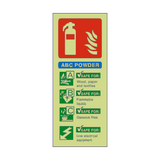 ABC Powder Fire Extinguisher Photoluminescent Sign | Safety-Label.co.uk