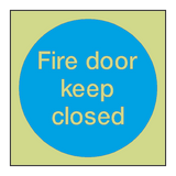 Fire Door Keep Closed Photoluminescent Sign | Safety-Label.co.uk