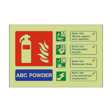 ABC Powder Extinguisher Photoluminescent Sign | Safety-Label.co.uk