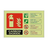 Carbon Dioxide Extinguisher Photoluminescent Sign | Safety-Label.co.uk
