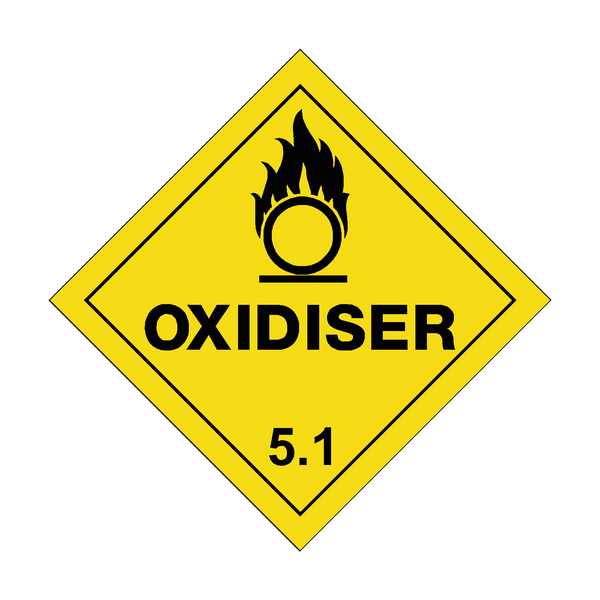 Oxidiser 5.1 Sticker | Safety-Label.co.uk