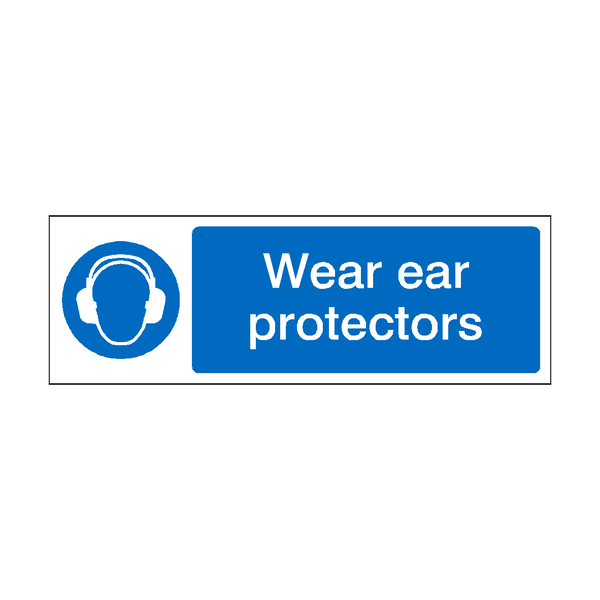 Wear Ear Protectors Label | Safety-Label.co.uk