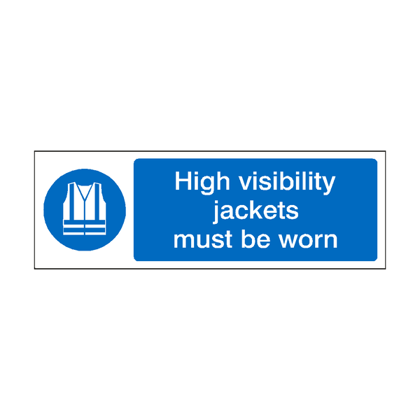 High Visibility Jackets Must Be Worn Label | Safety-Label.co.uk