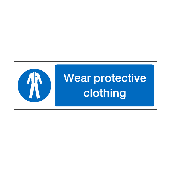 Wear Protective Clothing Label | Safety-Label.co.uk
